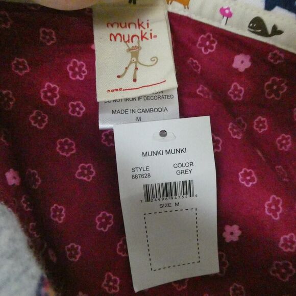 Munki Munki Long Sleeve Pajama Shirt Top Button Front Tea Coffee Mug NWT Medium - Picture 4 of 6